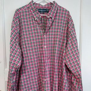 Ralph Lauren Pink/Green button down
